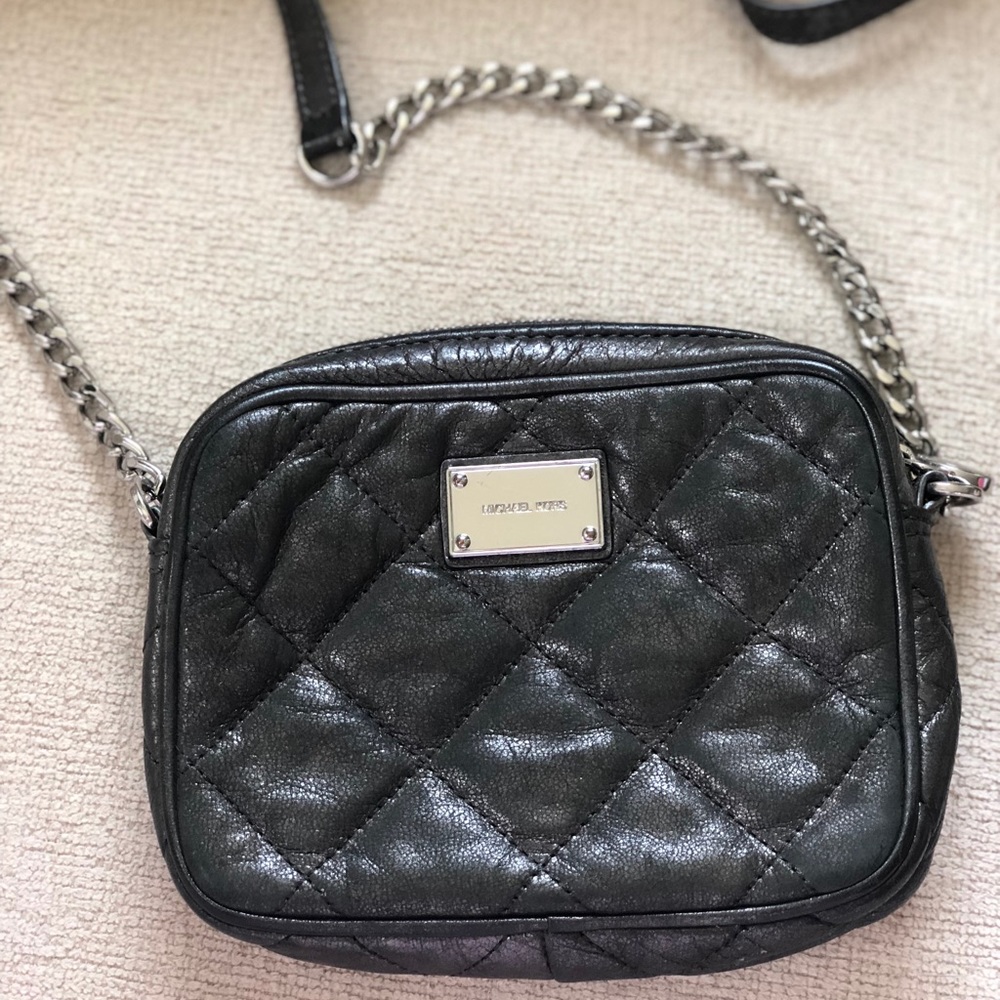 Authentic Michael Kors Cross Body Bag, Metallic